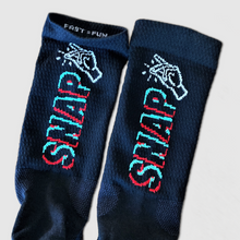 Load image into Gallery viewer, SNAP BEST DAMN CYCLING SOCKS - JET BLACK
