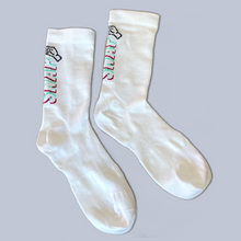 Load image into Gallery viewer, SNAP BEST DAMN CYCLING SOCKS - CRISP WHITE
