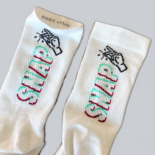 Load image into Gallery viewer, SNAP BEST DAMN CYCLING SOCKS - CRISP WHITE
