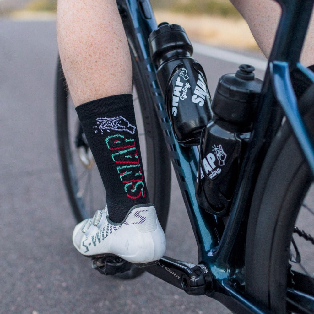 SNAP BEST DAMN CYCLING SOCKS - JET BLACK