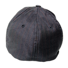 Load image into Gallery viewer, Snap Cycling flexfit podium hat black red pinstripe baseball cap back
